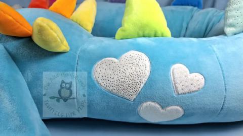 Bettschlange Drachenbaby mit applizierten Herzen