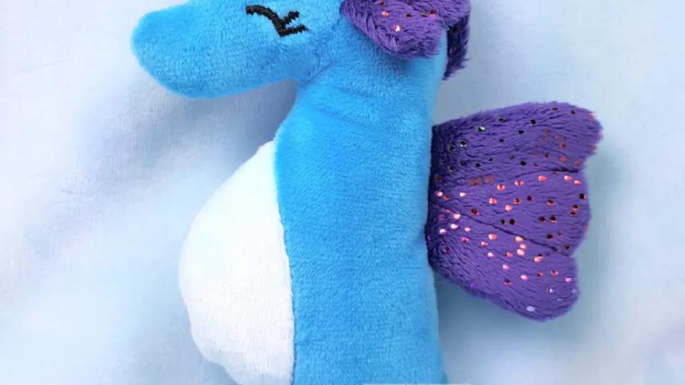 Taschen-Seepferdchen in blau