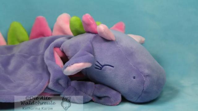 Fluffeltuch Schlappohrdrache Lotta in lavendel