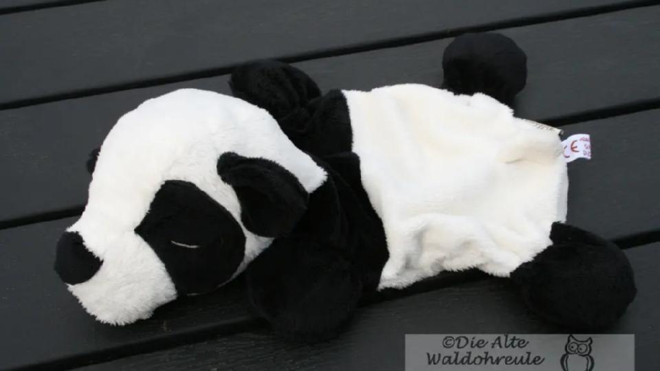 Fluffeltuch Panda JumJum seitlich