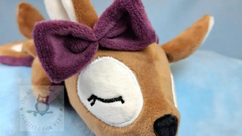 Fluffeltuch Reh Antonia mit Schleife
