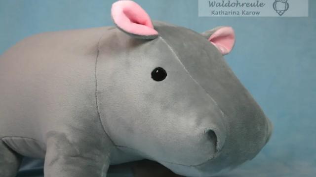 Fluffel-Nilpferd Nolli Kopf