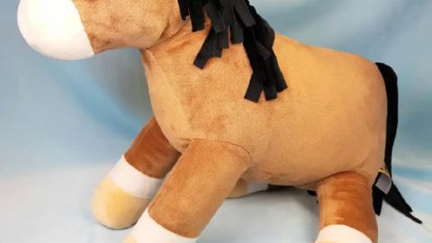 Pferdchen Polly sitzend